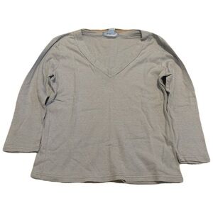 3/$15 Evan-Picone Vintage Striped V-Neck Top - Size Small